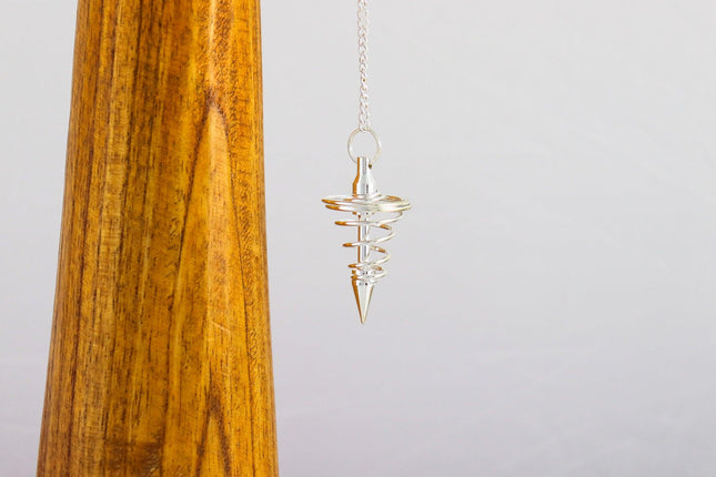 Spiral Pendulum - Silver-plated brass-0