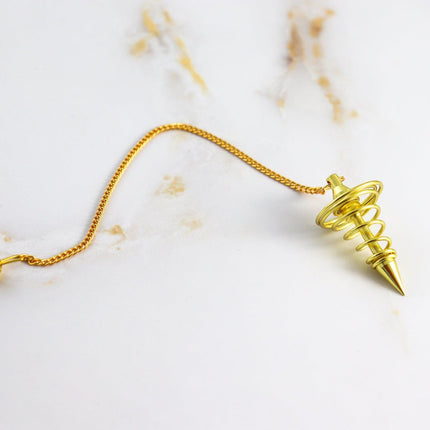 Spiral Pendulum - Golden Brass-2