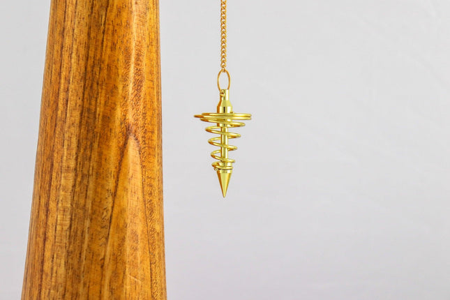 Spiral Pendulum - Golden Brass-0