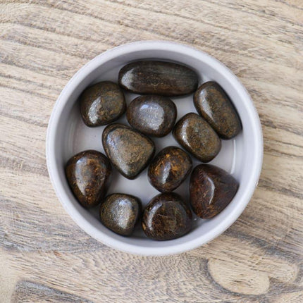 Bronzite tumbled stone-3