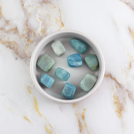 Aquamarine tumbled stone-0