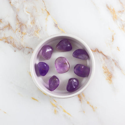 Amethyst tumbled stone-2