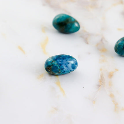Blue Apatite tumbled stone-1