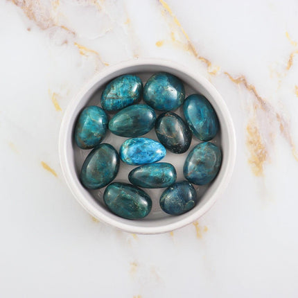 Blue Apatite tumbled stone-0