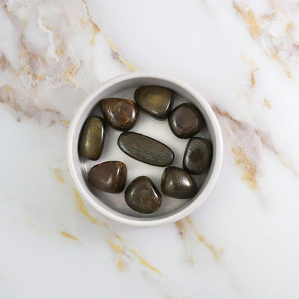 Bronzite tumbled stone-2