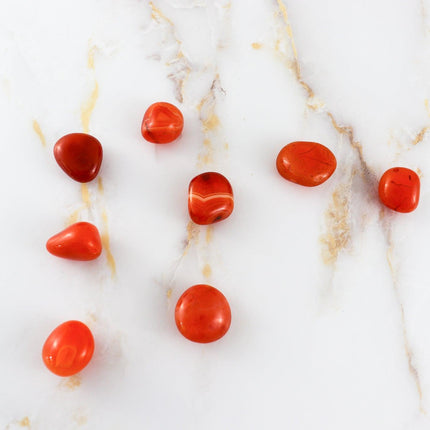 Carnelian tumbled stone-1