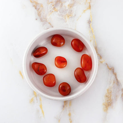 Carnelian tumbled stone-4