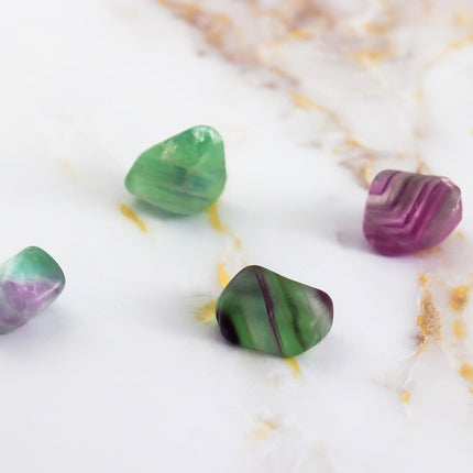 Multicolored Fluorite tumbled stone-1