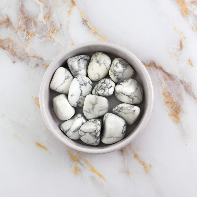 Howlite tumbled stone-0