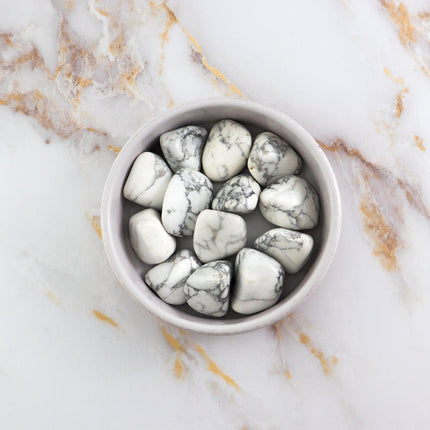 Howlite tumbled stone-2