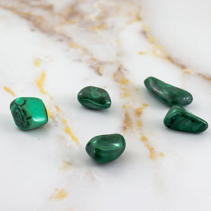 Malachite tumbled stone-1
