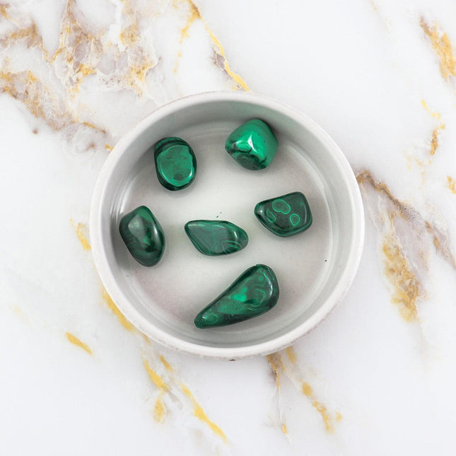 Malachite tumbled stone-0