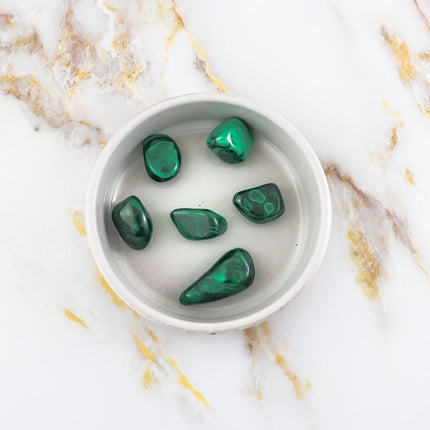 Malachite tumbled stone-2