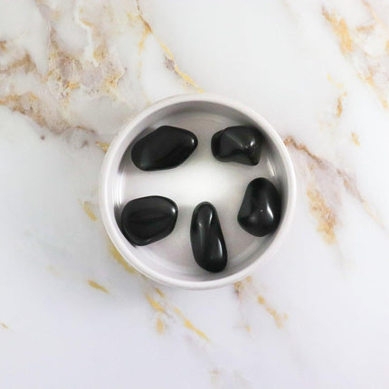 Silver Obsidian tumbled stone-2