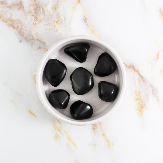 Silver Obsidian tumbled stone-0