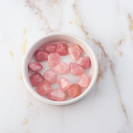 Rose Quartz tumbled stone-2