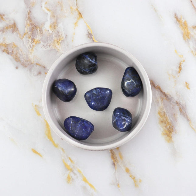 Sodalite tumbled stone-0