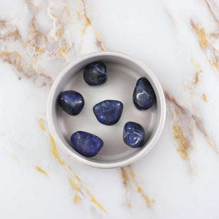Sodalite tumbled stone-2