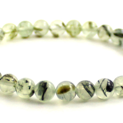Stretch Bracelet With Prehnite Light Green Gemstones-3