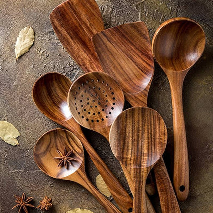 Teak Wooden Cooking Set-0