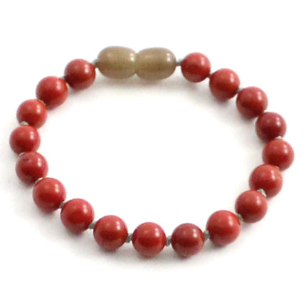 Jasper Gemstone Knotted Red Anklet Bracelet-0