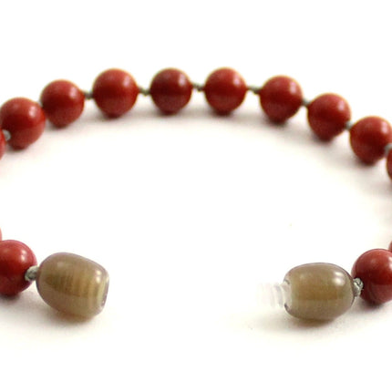 Jasper Gemstone Knotted Red Anklet Bracelet-3