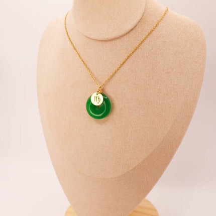 PERSONALIZED | Jade Donut Pendant + Astro Charm-10