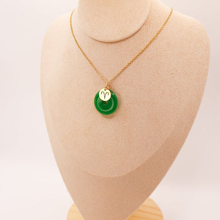 PERSONALIZED | Jade Donut Pendant + Astro Charm-1