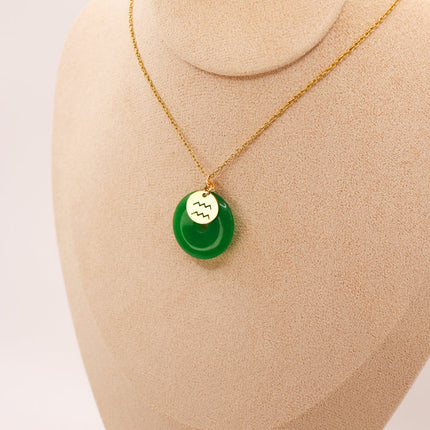 PERSONALIZED | Jade Donut Pendant + Astro Charm-2