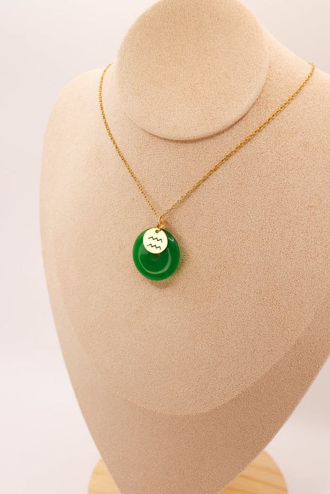 PERSONALIZED | Jade Donut Pendant + Astro Charm-2