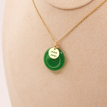 PERSONALIZED | Jade Donut Pendant + Astro Charm-3