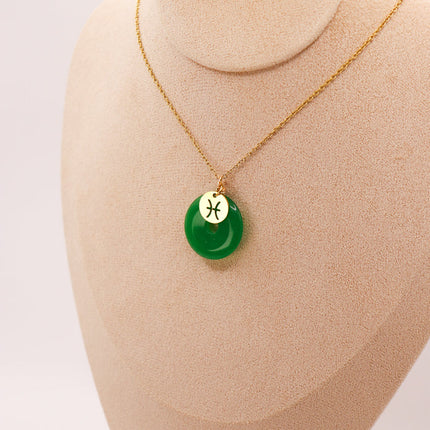 PERSONALIZED | Jade Donut Pendant + Astro Charm-4