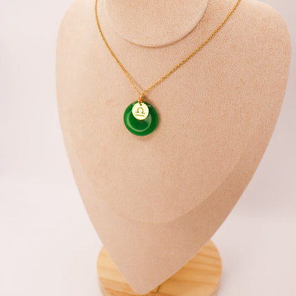 PERSONALIZED | Jade Donut Pendant + Astro Charm-11
