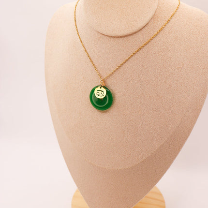PERSONALIZED | Jade Donut Pendant + Astro Charm-8