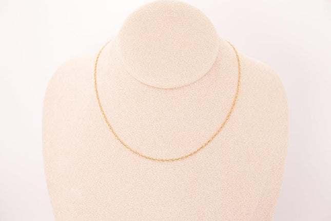 Gold-plated and 18k gold-plated stainless steel cable chain-0
