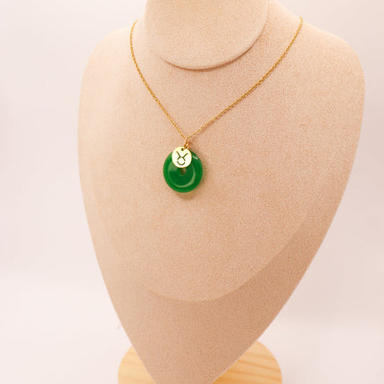 PERSONALIZED | Jade Donut Pendant + Astro Charm-6