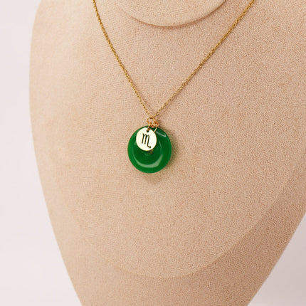 PERSONALIZED | Jade Donut Pendant + Astro Charm-12