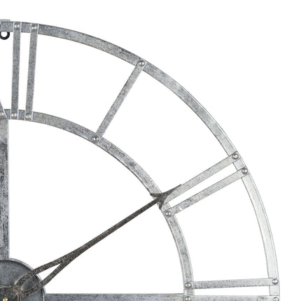 Silver Foil Skeleton Wall Clock 82cm