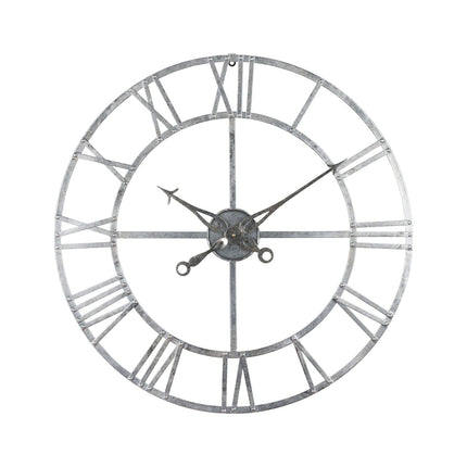 Silver Foil Skeleton Wall Clock 82cm