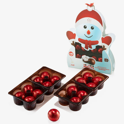 Large Snowman Hot Chocolate Bombs - Set of 16 - Delicious Cocoa Bomb Filled with Marshmallows - Caramel & Fudge Brownie Flavors Candy Chocolates, Cocoa Bomb Gift - Delicious Holiday Christmas Gifts-4