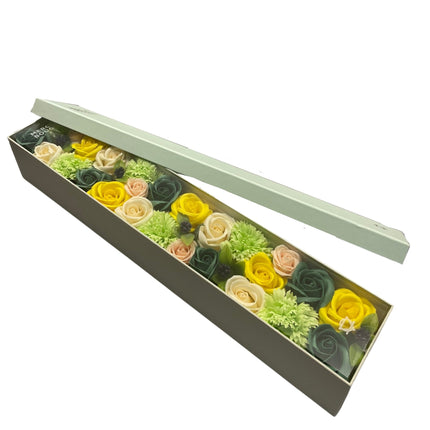 Soap Flowers - Spring Celibrations - Yellow & Greens. Extra Long
