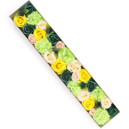 Soap Flowers - Spring Celibrations - Yellow & Greens. Extra Long
