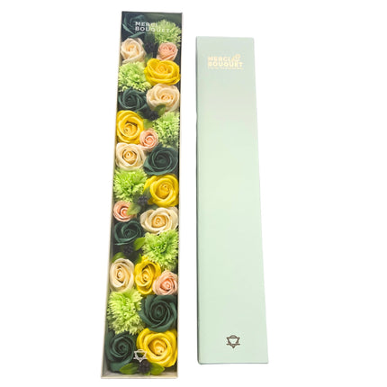 Soap Flowers - Spring Celibrations - Yellow & Greens. Extra Long
