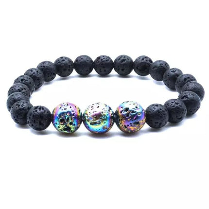Volcano Lava Stone Bracelet Multicolor Rainbow-3