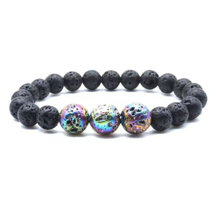 Volcano Lava Stone Bracelet Multicolor Rainbow-2