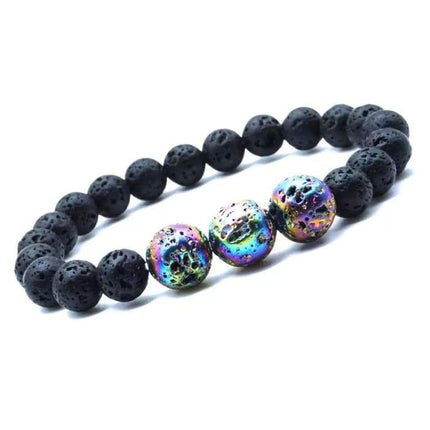 Volcano Lava Stone Bracelet Multicolor Rainbow-1