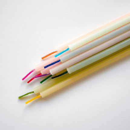 white beeswax Birthday Candles-0
