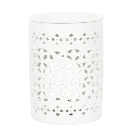 WHITE MATTE CUT OUT OIL / WAX MELT TEALIGHT BURNER
