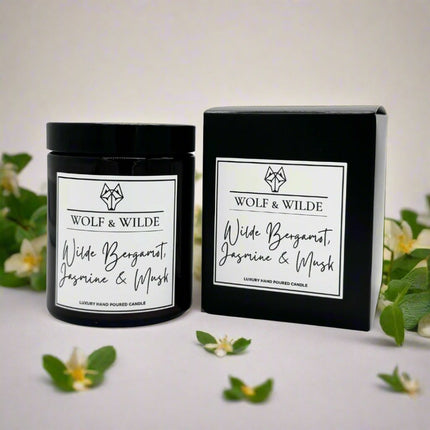 Wilde Bergamot, Jasmine & Musk Luxury Aromatherapy Scented Candle