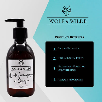 Wilde Lemongrass & Ginger Luxury 2 In 1 Liquid Soap - Hand & Body 250ML